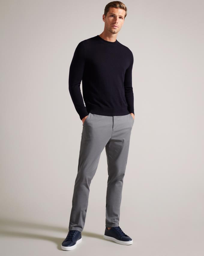 Pantalon Chino Ted Baker Slim Fit Lyocell Blend Grise Homme | YZD-25156840